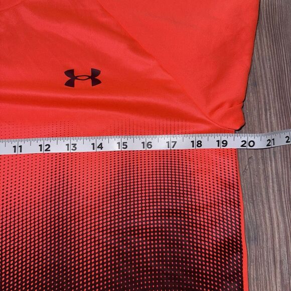 Under Armour Tech Fade SS Men’s Small Loose Fit Crew Neck Red Shirt - Picture 6 of 6